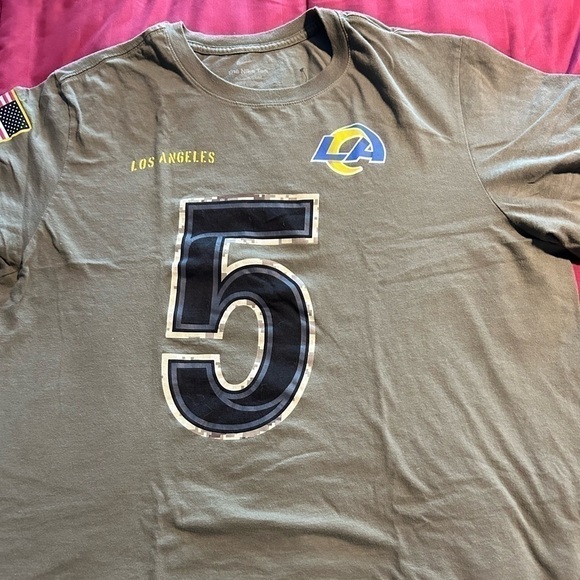 Men's Nike Jalen Ramsey Olive Los Angeles Rams 2022 Salute To Service - Picture 2 of 4